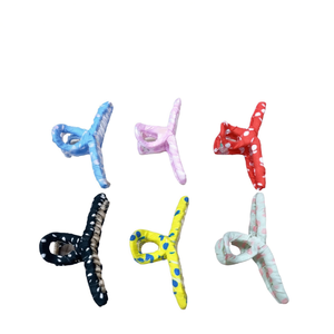 Fermaglio per capelli Angelina rivestito in tessuto 11 cm colori misti per donne e ragazze - Product Image 1