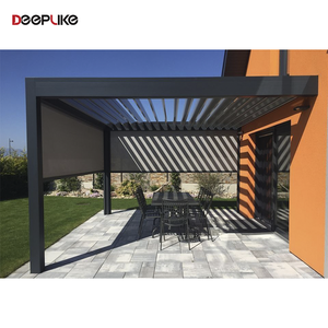 Pabellón de Jardín de Diseño Moderno, Gazebo de Aluminio Extruido con Techo de Celosía, Pérgola Bioclimática - Product Image 3