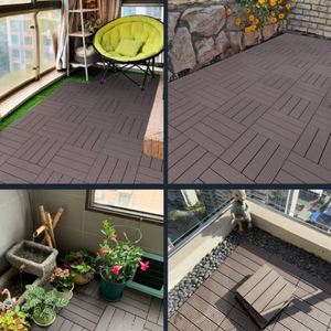 HFBH fabbrica a basso prezzo WPC impermeabile Patio esterno decorativo piastrelle fai da te ponte ad incastro piastrelle - Product Image 6