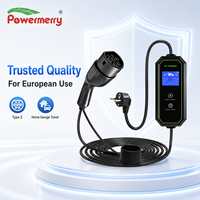 Chargeur EV portable de type 2 de 3,5 kW, 16A 230Vac avec prise d'alimentation personnalisée pour les besoins de charge à domicile, au garage, en voyage et en cas d'urgence en Europe