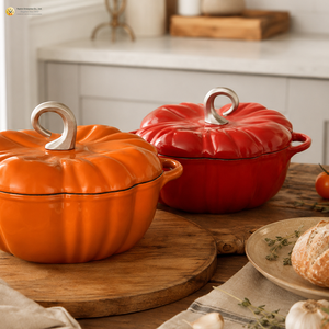 Marmite <span class=keywords><strong>à</strong></span> soupe en fonte émaillée <span class=keywords><strong>à</strong></span> double anse, grande capacité, robuste, de qualité commerciale, pour la cuisson au four, vente en gros, personnalisable - Product Image 3