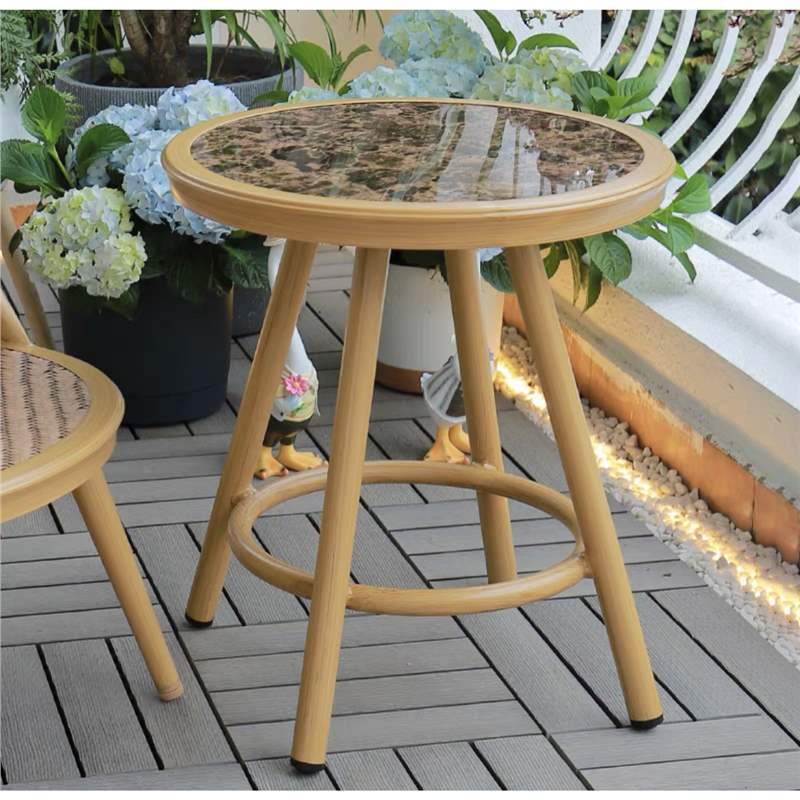1 [Table basse en carreaux de céramique] Couleur bois naturel