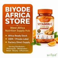 Biyode - Tabletas de Vitamina C 1000mg con Zinc de Marca Privada, Refuerzo Inmunológico, Antioxidante, Suplemento para Adultos, Éxito de Ventas en África
