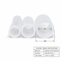 Tuyau en silicone de qualité médicale robuste, résistant à la vide, non pliable, pour drainage chirurgical et aspiration