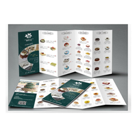 Folleto de folleto plegable de doble cara A precio de fábrica, impresión personalizada, papel de 4 pliegues, folleto de impresión de maqueta DL