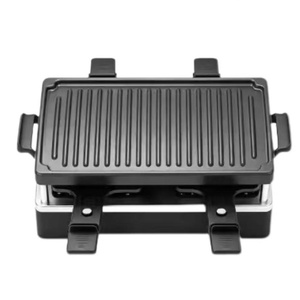 Grill <span class=keywords><strong>Raclette</strong></span> Électrique <span class=keywords><strong>2</strong></span> <span class=keywords><strong>Personnes</strong></span> 450W Compact pour Table, Plaque Antiadhésive Amovible, Barbecue d'Intérieur Sans Fumée pour Fêtes à Domicile - Product Image 3