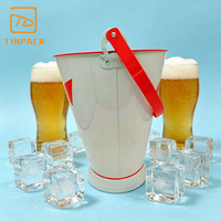 Cubo de Hielo de Hojalata Personalizado al por Mayor con Asa y Abrebotellas, Gran Capacidad para Cerveza, Ideal para Bares, Fiestas y Bebidas Frías al Aire Libre