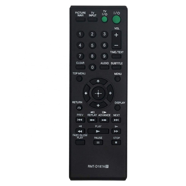 Replacement  RMT-D187A Remote Control Fit for Sony DVD CD Player DVP-NS718H DVP-SR500H DVP-SR101P DVP-SR200P DVP-SR401HP