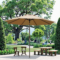 Mobilier d'extérieur imperméable Grand parapluie à pilier central pour villa, cour, terrasse et jardin pour hôtels