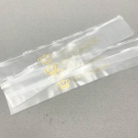 Sac d'emballage à fermeture éclair longue personnalisé en gros pour les extensions de cheveux, sac en plastique à fermeture éclair givré en PVC pour perruque