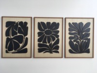 Peinture à l'huile abstraite moderne en plâtre blanc, peinte à la main, sur toile sculpturale 3D épaisse, art mural personnalisable, taille ajustable, style bohème argenté
