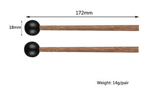 2 uds. De mazos de xilófono Glockenspiel, mazos de campana de goma, baquetas de percusión de 17cm <span class=keywords><strong>para</strong></span> baquetas de campana, mazos de tambor de lengua - Product Image 2