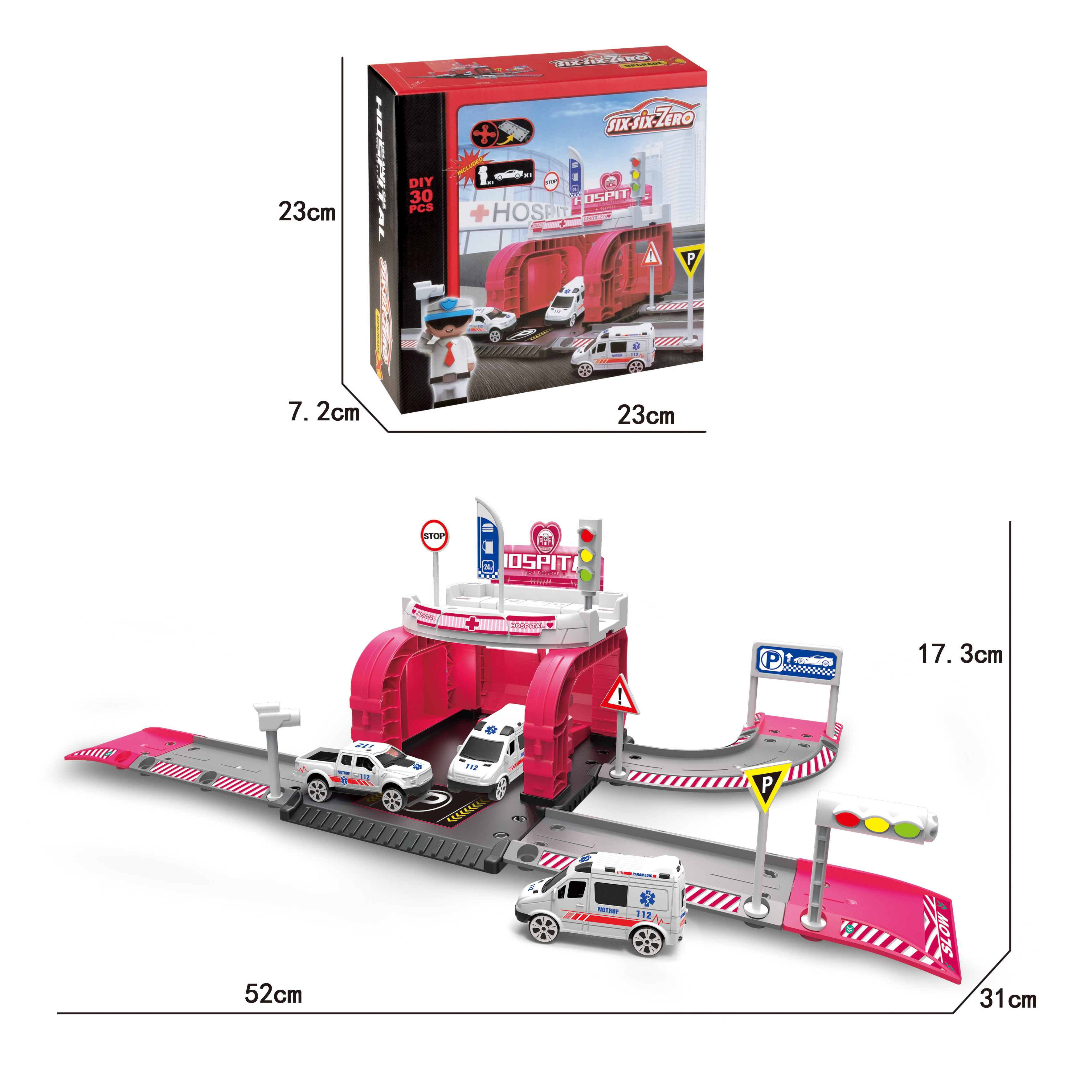 Игрушки BSCI и ISO9001, гоночный слот, металлический автомобиль из АБС-пластика, гоночный автомобиль, трек для детей, «сделай сам», парковочный игрушечный слот + игрушки