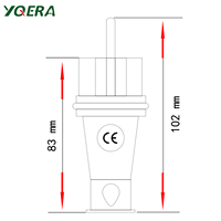 Prise étanche et anti-poussière TPE Schuko R012-SS, indice de protection IP54, 250V 16A, CE/ROHS, pour usage industriel extérieur