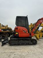 Mini-excavatrice hydraulique Kubota U35 à balayage zéro, 3,5 tonnes, moteur diesel D1703, flèche déportée, machine de construction compacte