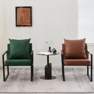 Fauteuil inclinable moderne en métal K, fauteuil d'appoint, siège de détente pour salon, hôtel, appartement - Product Image 5