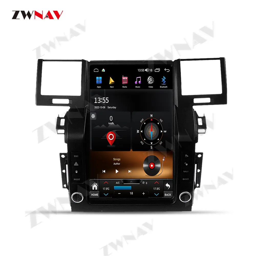 Rádio automotivo ZWNAV Android 13 DVD player para Range Rover Sport L320 2005-2009 Rádio automotivo Bluetooth com navegação GPS Carplay