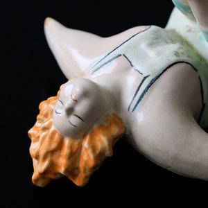 Statue en porcelaine blanche faite à la main de style européen <span class=keywords><strong>Bossi</strong></span> Creative, décoration de salon, décoration de bureau, couloir, cadeau de nouvelle maison pour les filles - Product Image 3