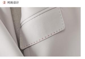 S-4XL 大码女式长袖职业套装正装办公服长裤套装 2 件套女士西装外套 - Product Image 6