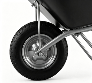Carretilla de Metal de 100L y 6 Pies Cúbicos, Carro de Jardín, Carretilla Utilitaria para Jardín y Construcción - Product Image 2