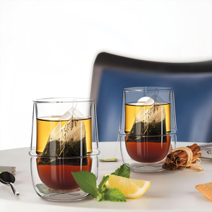 Prêt à expédier 330ml 11oz gobelet isolé en borosilicate tasse en <span class=keywords><strong>verre</strong></span> à double paroi 2 pièces ou 4 pièces par boîte pour verres - Product Image 6