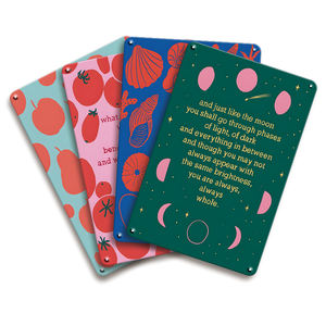 Targa in Metallo Personalizzata con Fasi Lunari, Decorazione Casa, Arte Murale Ispirazionale con Poesia, Regalo per Soggiorno e Ufficio - Product Image 1