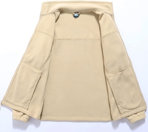 100 polyester micropolaire hommes Sherpa veste confortable loisirs de plein air manteau doux camopolaire tissu coupe-vent polaire vestes - Product Image 3