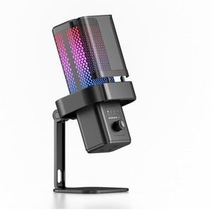 Mới Đầy Màu Sắc RGB Trò Chơi Máy Tính Cạnh Tranh Ghi Âm Giọng Nói Ca Hát Phát Sóng Trực Tiếp USB Tụ Điện <span class=keywords><strong>Microphone</strong></span> Máy Tính Để Bàn <span class=keywords><strong>Microphone</strong></span> - Product Image 1