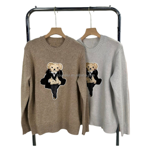 Suéter de Punto para Mujer <span class=keywords><strong>RL</strong></span> 2026, para Bordar, Serie Ral Bear, Manga Larga, Cuello Redondo, Estilo Manta, Suéteres Ren para Mujer, Frente PH - Product Image 6