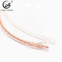 Câble audio YIVO DIY 7N OCC en cuivre plaqué argent/or pour écouteurs, 3,8 mm, en rouleau