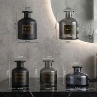Bouteille en verre pour bâtonnets d'aromathérapie 50ml 100ml 150ml 200ml – Bouteille diffuseur de parfum vide en verre noir de luxe personnalisable
