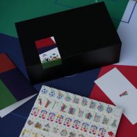 Championnat du Monde de Football 2026 – Jeu de Tuiles de Mahjong Américain Personnalisées en Acrylique – Divertissement Adulte pour Casino et Jeux d'Aargent