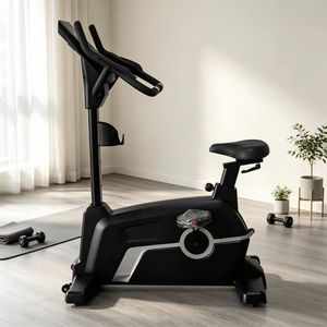 Upright Magnetic Stationary Bike Self Generating LED Screen 15-<b>Step</b> Resistance Home <b>Gym</b> Training Cycle - Product Image 2