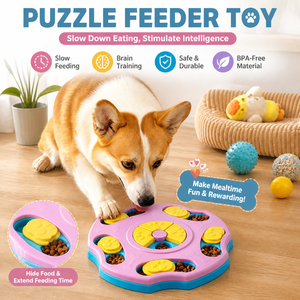 Tazón de Alimentación Lenta para Perros y <span class=keywords><strong>Gatos</strong></span>, Antideslizante, de Plástico Resistente, Juguete Interactivo de Entrenamiento de Inteligencia, Dispensador de Golosinas, Juguetes de Enriquecimiento para Mascotas - Product Image 1