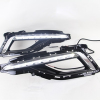 Luces LED DRL de Conducción Diurna y Faros Antiniebla con Cubierta para Hyundai Sonata 2015 2016 2017, Venta al Por Mayor de Piezas de Auto OEM