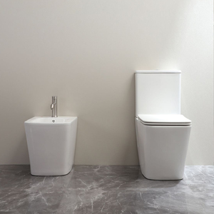 Inodoro de Cerámica de Alta Calidad, Sanitario de Baño, Inodoro de Dos Piezas sin Borde, con Bidé Integrado, Montado en el Suelo, Marca Watermark - Product Image 2