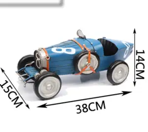 Modellini di <span class=keywords><strong>Auto</strong></span> <span class=keywords><strong>d</strong></span>'<span class=keywords><strong>Epoca</strong></span> in Metallo, Piccoli Ornamenti Natalizi in Lamiera - Product Image 1