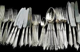 Vente en gros ensemble couteau cuillère et fourchette couverts de luxe en acier inoxydable argenté cuillères fourchette couteau bleu or couverts en acier inoxydable - Product Image 4