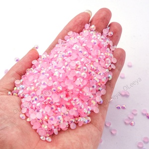 Oleeya Venta al por Mayor de Piedras de Cristal Planas sin Fijación en Caliente de 2mm, 3mm, 4mm, 5mm, 6mm, Color Rosa Jelly AB, Resina, para Manualidades DIY - Product Image 3