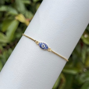 Pulsera de ojo de demonio de concha clásica y elegante, de moda y de gama alta, <span class=keywords><strong>cobre</strong></span> <span class=keywords><strong>chapado</strong></span> <span class=keywords><strong>en</strong></span> <span class=keywords><strong>oro</strong></span> de 18 quilates, versátil para uso diario - Product Image 4