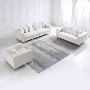 Meubles de salon ensemble de canapés meubles de salon de luxe tissu design fabricant moderne mousse haute densité canapé d'angle 1 ensemble