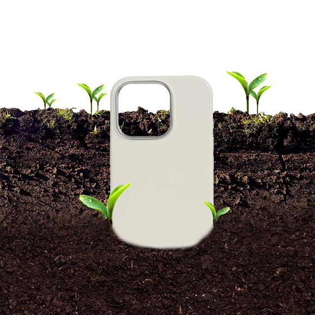 Corn Kernel Plant Fiber Recycled Eco Friendly Phone Case Composite Biodegradable Phone Case for iPhone 15 16 PU Leather case