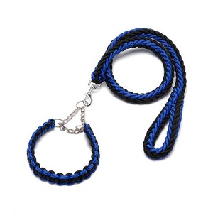 Collier et laisse pour chien à double tissage indestructible de 1.2m de long Collier en nylon pour grands chiens Golden Retriever <span class=keywords><strong>Labrador</strong></span> Outdoor - Product Image 3