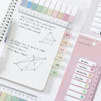 Onglets d'indexation en PET couleur Morandi, marque-pages inscriptibles, notes adhésives translucides de classification, blocs-notes personnalisables, feuilles mobiles