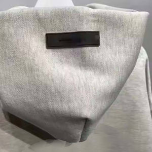 Sweat à capuche oversize Essentials, technique Puff, couleur Light Oatmeal, couleur Dark Oatmeal, extensible, broderie <span class=keywords><strong>Limo</strong></span>, streetwear d'hiver, hauts pour hommes - Product Image 4