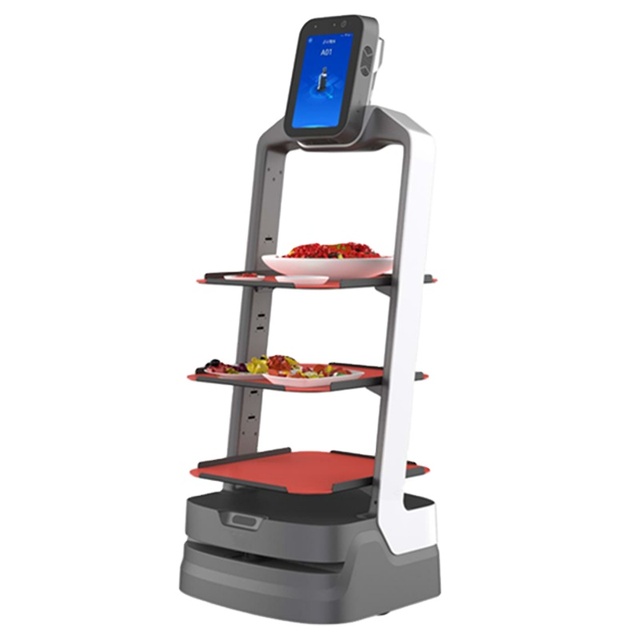 Intelligent Service Delivery Robot Trackless Serving Robot Restaurant Delivery Voice Reminder