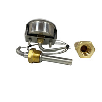 Jauge de température AKS OEM 63 mm, échelle personnalisée, longueur du tube capillaire flexible, diverses options de tige