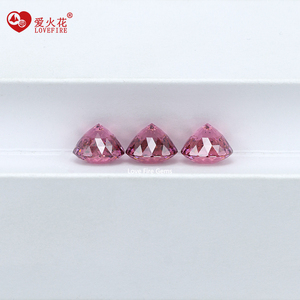 Venta de Fábrica, Circonita Cúbica de Grado 5A, Forma Redonda, Corte Estrella Brillante, <span class=keywords><strong>Rojo</strong></span> Rodolita, 6.0mm-10.0mm, Piedra Preciosa Suelta, Circonita Cúbica - Product Image 5