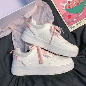 Nuevas Zapatillas <span class=keywords><strong>Blancas</strong></span> Favoritas de las Mujeres, Estilo Deportivo Casual para Estudiantes, con Cordones, Cómodas, Tendencia de Invierno - Product Image 6
