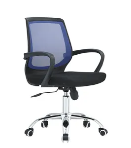 Furnitur kantor eksekutif mewah Mesh ergonomis kursi kantor hitam mewah aksen kursi kantor punggung tinggi